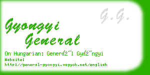 gyongyi general business card